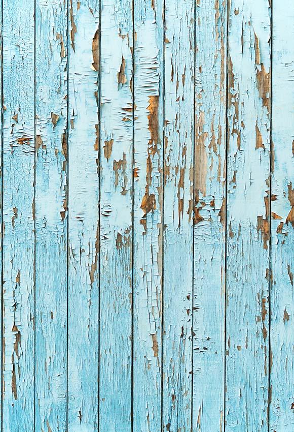 Pintura Azul Pared de Madera Pelada de Madera Telones de Fondo para Fotografía Floor-130