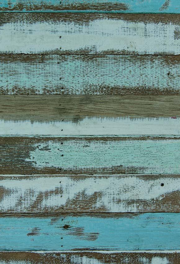 Pintura Azul Pared de Madera Pelada Telones de Fondo para Fotografía Floor-131