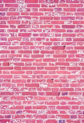 Pink Brick Wall Photo Backdrop for Party Decorations F-375