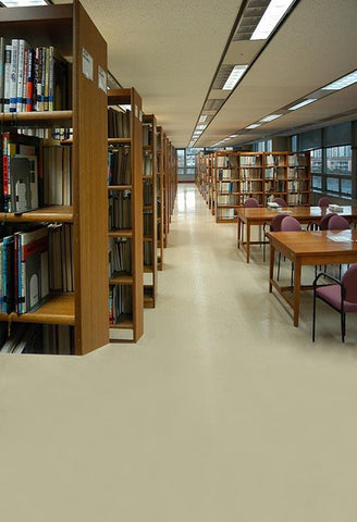 Library Interior Bookshelf Photography Backdrop G-038