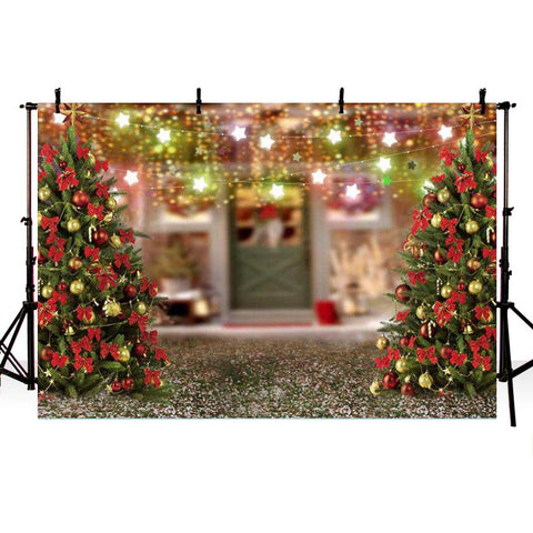 Luces del Árbol de Navidad Decorations Telón de Fondo para Foto Estudio G-1196