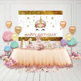 Birthday Party Backdrops Stars Background Golden Backdrop G-127-2