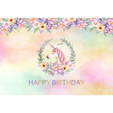 Birthday Party Backdrops Unicorn Backdrop Pink Background G-137