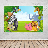 Jungle Safari Animals Backdrops for Children Photography G-141