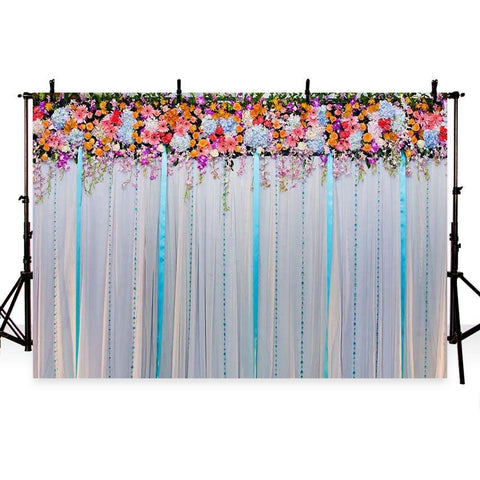 Patterned Backdrops Flower Backdrop Curtain Background G-190