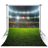 Footable Field Backdrop Sports Stadium Green Grass Backdrops for Photography G-292