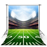 Photography Backdrop Green Lawn Football Field Sports Backdrop G-363