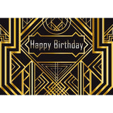 Birthday Party Backdrops For Events Backdrop Golden And Black Background G-481