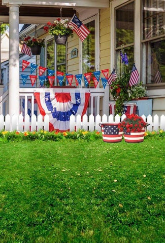 4th of July USA Flag Decorations Photography Backdrop G-624