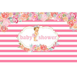 Baby Show Backdrops Flowers Backdrops  Pink Background G-637