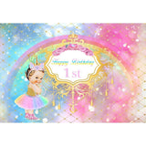Birthday Backdrops Blue And Pink Backdrop Party Background G-686