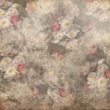 Vintage Floral White Red Flowers Photo Booth Backdrop GA-58