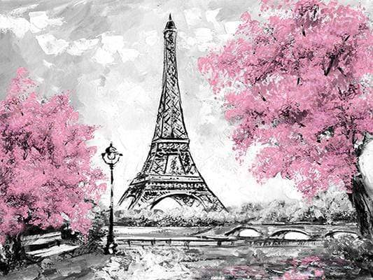 Oil Painting Paris Eiffel Tower Photo Backdrop GC-113