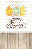 Happy Easter Eggs Wood Floor Backdrops for Studio GE-008