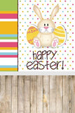 Happy Easter Bunny Eggs Wood Floor Backdrops for Studio GE-009