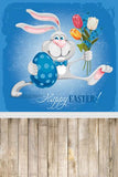 Happy Easter Bunny Flower Egg Backdrops for Photos GE-015