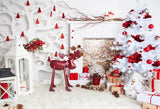 Telón de Fondo Blanco de Navidad para Decoración de Casa GX-1063