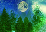 Green Christmas Trees Photo Booth Backdrop GY-060