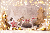 Bokeh Christmas Wood Unicorn Backdrop for Photo Booth DBD-19208