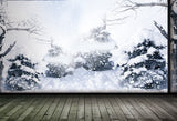 Winter Backdrops Snowy Backdrop White Background HJ02713