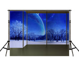 Winter Backdrops Snowy Backdrop Blue Background HJ02714