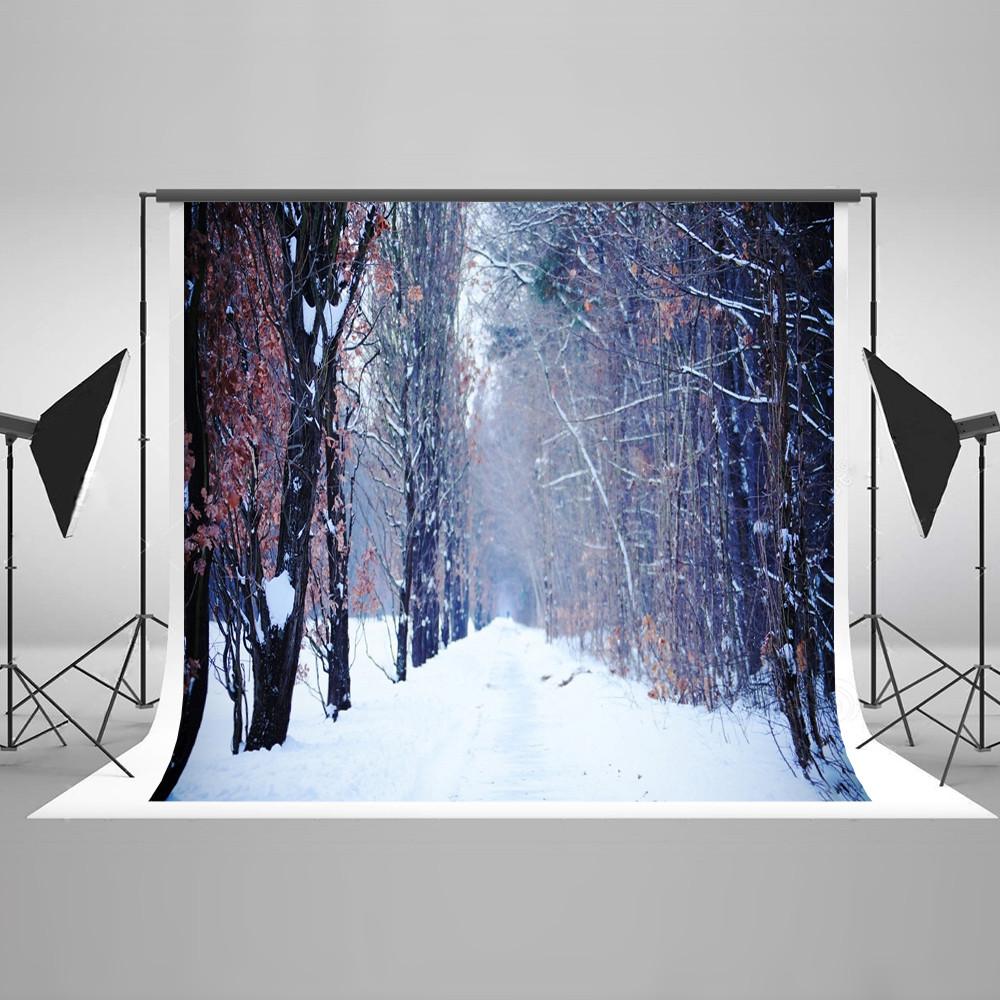 Season Backdrops Winter Photography Backdrop Snowy Background HJ02951