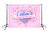 Happy Valentine's Day Love Heart Pink Backdrop HJ03235