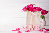 Red Rose Love Valentine's Day Photography Backdrop HJ03238