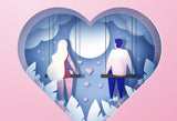 Valentine's Day Lovers Pink Backdrop for Photo Shoot HJ03239