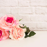 Valentine's Day Flowers  White Brick Wall Backdrop for Studio HJ03240