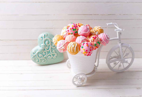 Baby Shower Birthday Candy Bike Photography Backdrop HJ03546