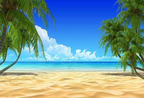 Fondo de Playa Océano Azul Cielo de Verano HJ03738
