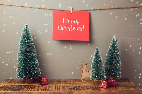 Merry Christmas Elk Christmas Tree Backdrop for Party DBD-19300