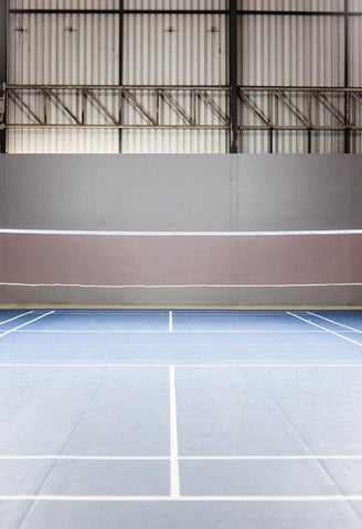 Telón de Fondo de Pista de Bádminton Vacía con Luces de Foco J02454-E