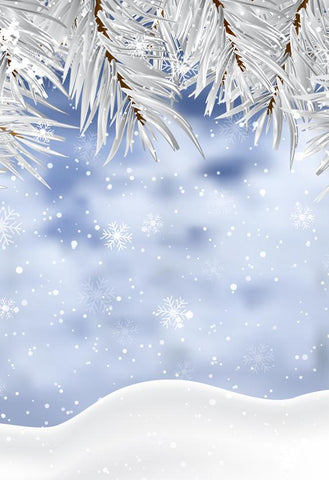 Bokeh Nieve de Invierno Brillante Telón de Fondo para Fotografía J02733