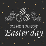 Happy Easter Day Decoration Black Board Photography Backdrop J02924