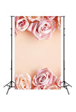 Valentine's Day Flowers Brown Photography Backdrop J03229
