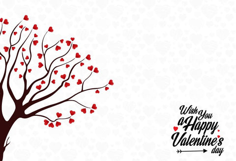 Happy Valentines Day Love Tree Backdrop for Photo Booth J03230