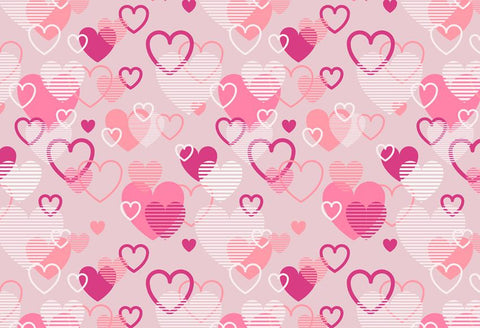 Love Heart Valentine's Day Decoration Photo Backdrop J04277