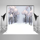 Winter Backdrops Snowy Background White Backdrop J04292