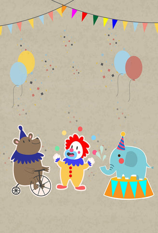 Baby Backdrops Circus Background Balloons Backdrop J04301