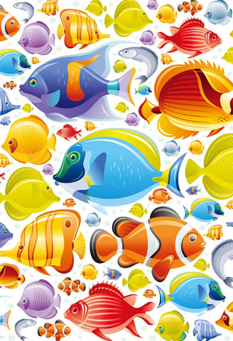 Ocean Fish  Cartoon Children Photography Backdrop  J04538