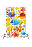 Ocean Fish  Cartoon Children Photography Backdrop  J04538