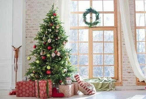Christams Tree Gifts  Window  Decorations Photo  Backdrop KAT-30