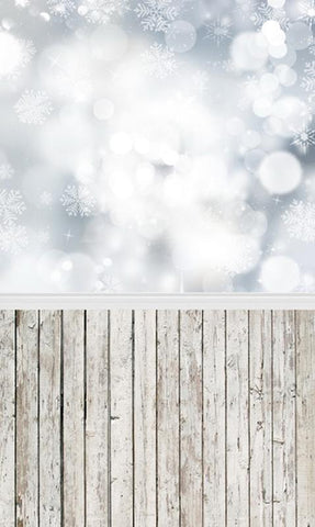 Luz Borrosa Copo de Nieve Telón de Fondo de Fotografía para Navidad L-893