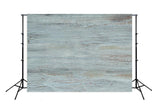 Telón de Fondo Ligero Gris Azul de Textura de Madera con Pintura Agrietada para Fotografía M007