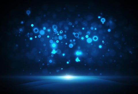 Blue Glittering Bokeh Backdrop for Photography M155