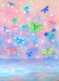 Colorful Butterflies Blurry Backdrop for Portrait Photography MR-2223