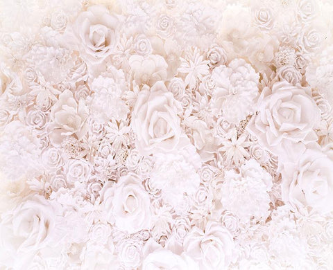 Pure Milk White Flowers Backdrop for Photography NB-049