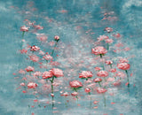 Gouache Oil Paint Flowers in Water Artistic Photography Backdrop NB-085